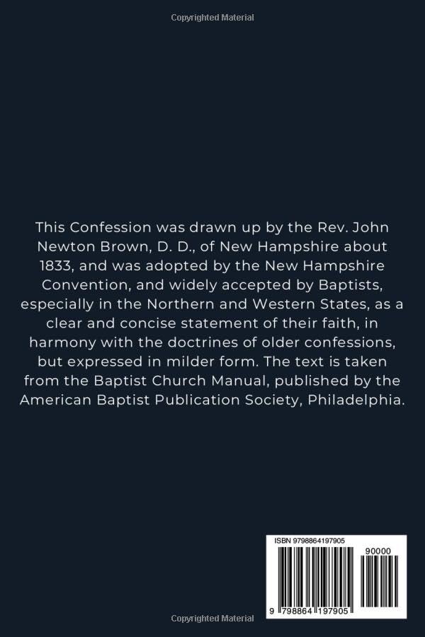 The New Hampshire Baptist Confession of Faith 1833: Modernized English & Annotated - Image 2