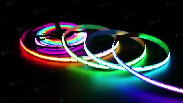 Image of COB FCOB LED Strip High Density Even RGB Dream Color Light Addressable WS2811 720LED /m DC12V /24V for House Indoor Decoration (3.2FT 720LED /M, White PCB DC24V)