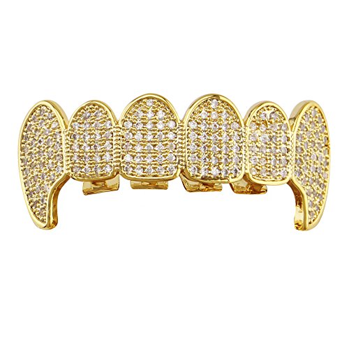 Grillz de Hip Hop Chapados en Oro 18K para Dientes miniatura 4
