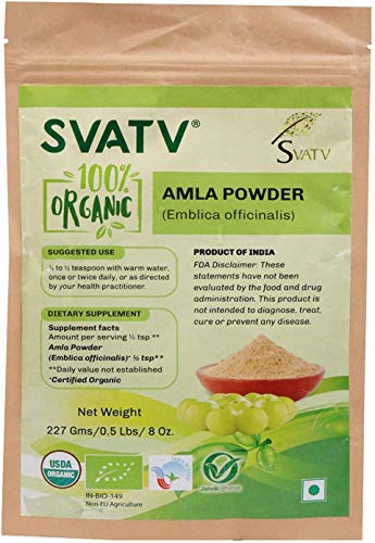 SVATV AMLA Powder II Emblica officinalis II Amalaki II 1/2 LB, 08 oz, 227g