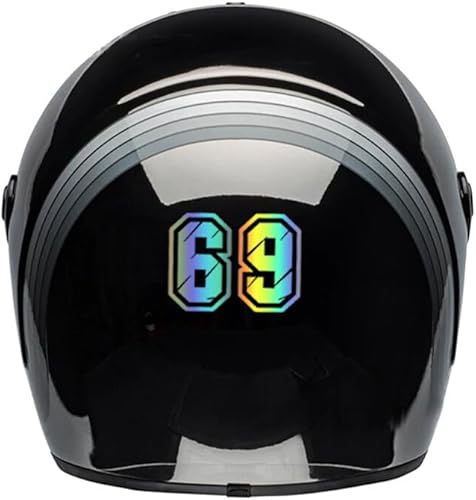 Miniatura 2 de Adhesivo adhesivo creativo para motocicleta, números árabes, carreras, bricolaje, decorar el casco de la ventana del auto, para casco, calcomanías