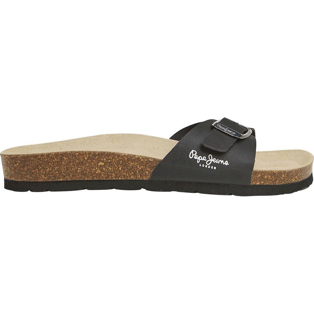 Pepe Jeans Women's Oban Clever W Sandal, Black (Black), 8