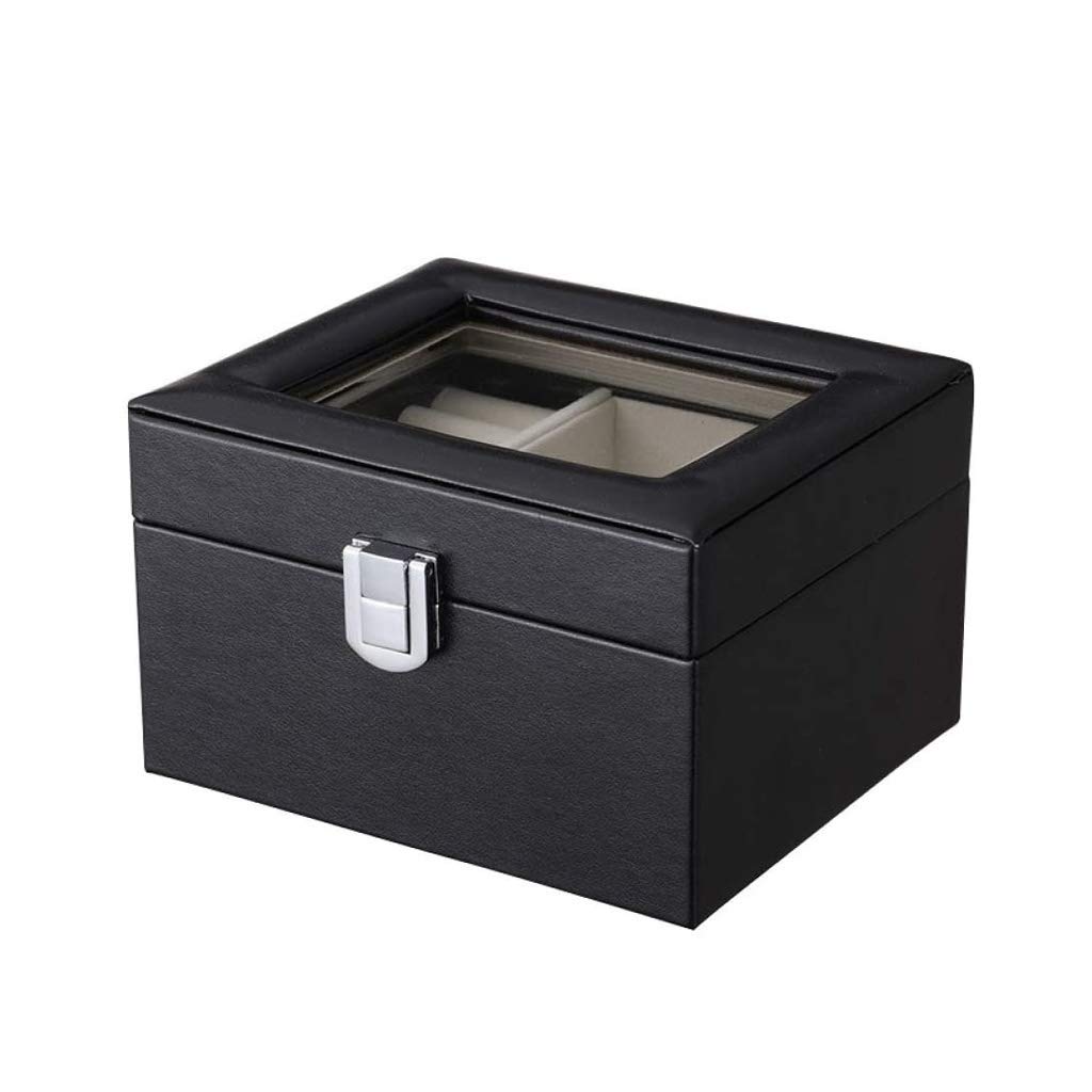 Jewelry Box Leather Earring Rings Organizer Mirrored Display Case Gift for Women Girls
