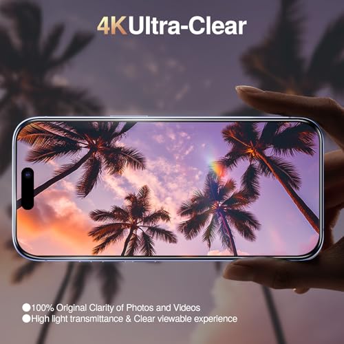 Image of SMARTDEVIL 3 Pack Tempered Glass for iPhone 16 Plus Screen Protector, Military-Grade Shatterproof Protection, 9H Hardness, Fast & Easy Installation, Case Friendly Design