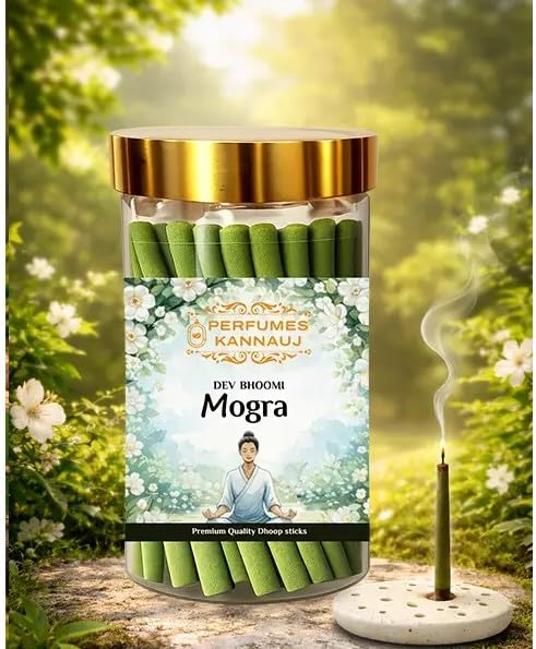 Perfumes Kannauj Mogra Dhoop Sticks – Jasmine Scent for Stress Relief, Meditation & Relaxation-picture-28