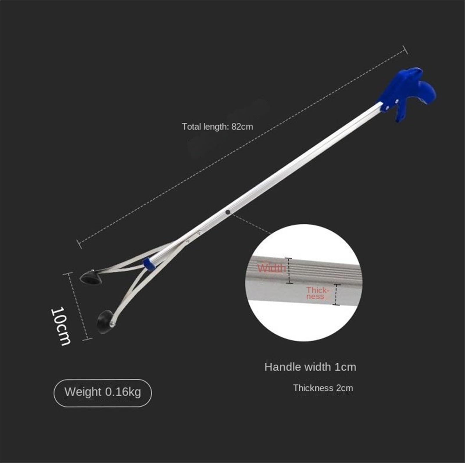 Pinza Raccogli Oggetti per Anziani Strumento Reacher Grabber Strumento Pieghevole Reacher Grabber Raccoglitore di Rifiuti Leggero con Artigli for Rifiuti Pinza Raccogli Rifiuti per Adulti