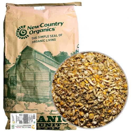 New Country Organics | Corn-Free Classic Layer Chicken Feed for Laying Hens | Corn-Free and Soy-Free | 17% Protein | Certified Organic and Non-GMO Chicken Food | 25lbs Bag