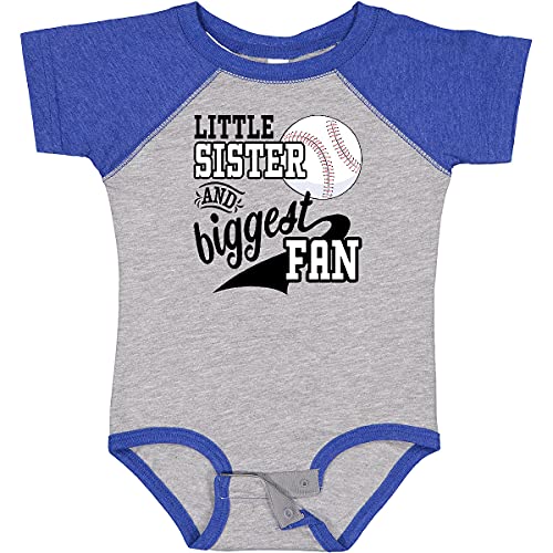 inktastic Little Sister and Biggest Baseball Fan Baby Bodysuit