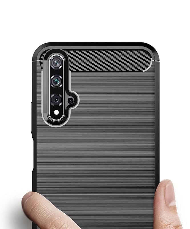 Image of Hybrid Carbon Fiber Back Case for Honor 20 / Huawei Nova 5T (Black)