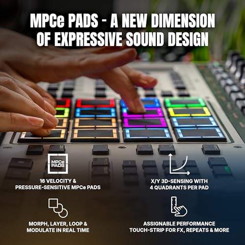 Image of Akai Professional MPC XL Standalone Music Production Center for Sampling and Sequencing with 10.1-inch Touchscreen, 3D MPCe Pads, 8-Core CPU, 16GB RAM, 256GB SSD