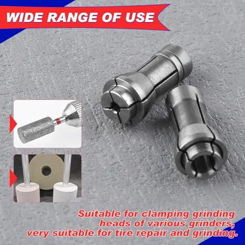 GOLD DEER 4PCS Die Grinder Collet Grinding Machine Clamping Collet Adapter 2 Pieces 3mm and 2 Pieces 6mm Adapter Chuck Collet High Quality Alloys Engraving Chuck 1/8"/1/4" Replacement Parts - Image 4