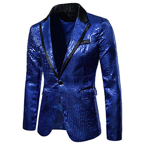 Mens One Button Suit Jackets, Casual Two Button Slim Blazers Separates Coat Sport Coats with Pockets for Wedding Prom Party2