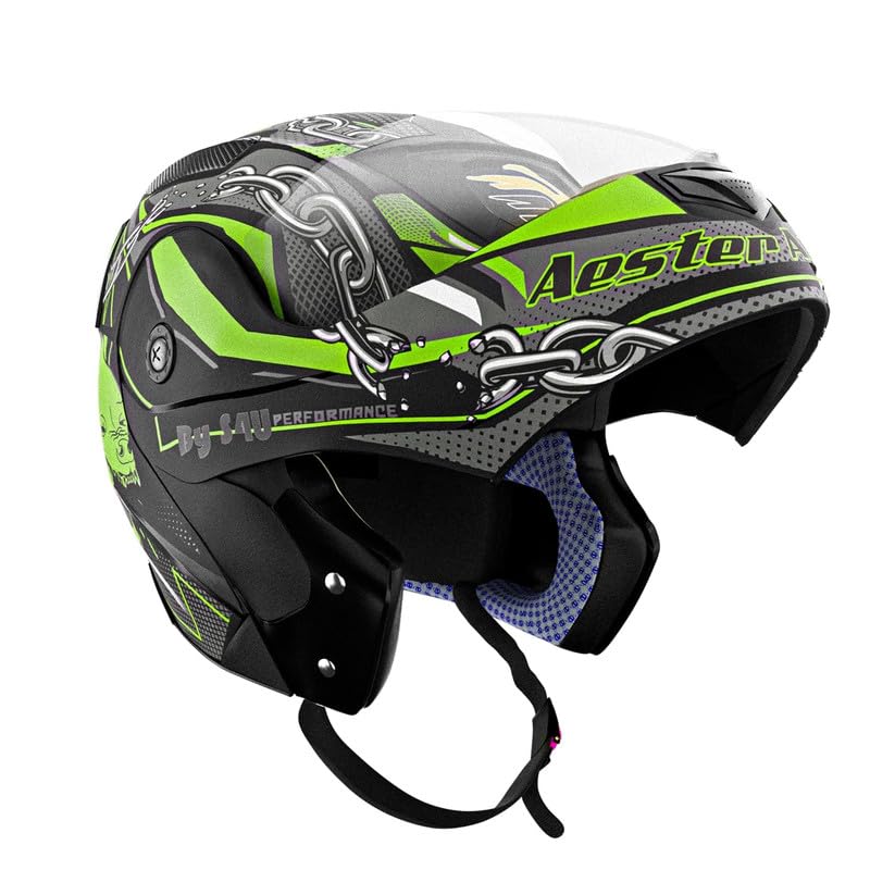 Image of Rydr AC Dx Flip-Up Full Face Motorbike Helmet | | Durable Two-Wheeler Helmet for Men and Women | Comfortable Fit with Air Ventilation for Safe Bike & Scooter Riding