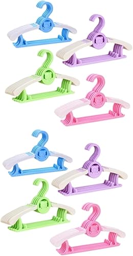 Cabilock 40 perchas antideslizantes para ropa para niños, perchas de plástico para niños, perchas de dibujos animados para niños, perchas tubulares