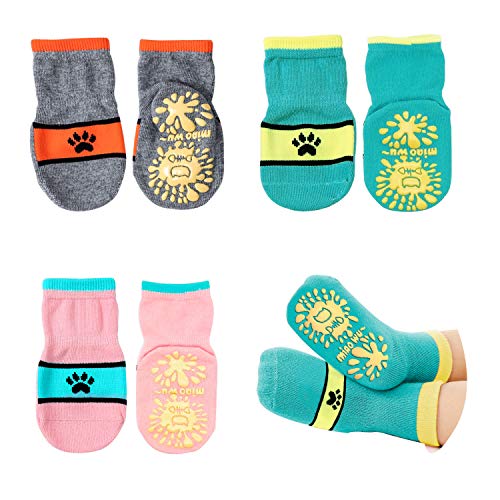 Baby Socks Non Slip Newborn Socks with Grips Infant Toddler Cotton Socks for Boys Girls 3 Pack
