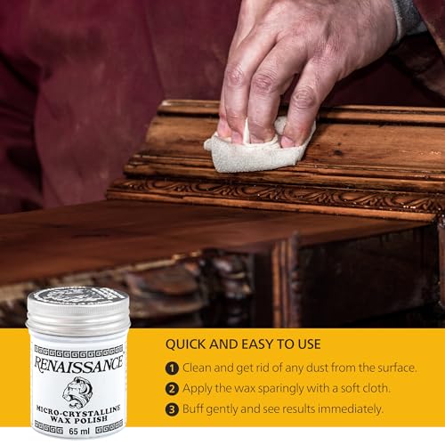 Renaissance Wax - Holzwachs und Politur - Klarwachs für Möbel, Eichenholz und Antik Restaurierung - Holzpflege und Restaurierung - 65ml