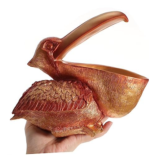 minkissy Vogel Statue Skulptur Schlüssel Behälter Dekorative Schale Geschenkebox Schmuck Box Aufbewahrungsbox Tischdekoration für Zuhause Desktop Ornament