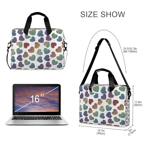 Bolsa para laptop estilo messenger con diseño amor y leopardo miniatura 5