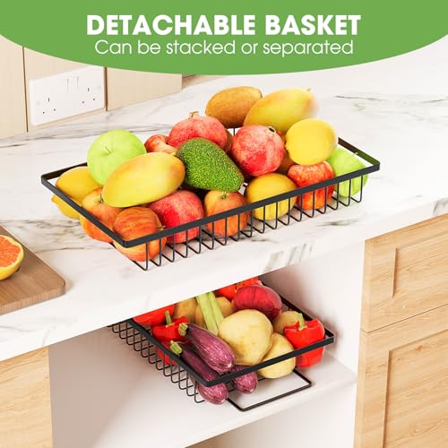 50% Off AURIKAR 2-Tier Fruit Basket with Banana Hanger - Image 6