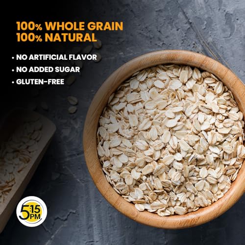 Image of 5:15PM Rolled Oats 500g | Oats | Healthy Cereal Breakfast | 100% Natural Whole Grain (Pack of 3)