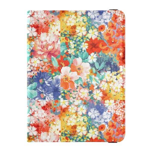 Custodia per passaporto per donne e uomini per da viaggio con blocco RFID motivo cachemire floreale Acquerello Paisley Fiore Taglia unica Casual