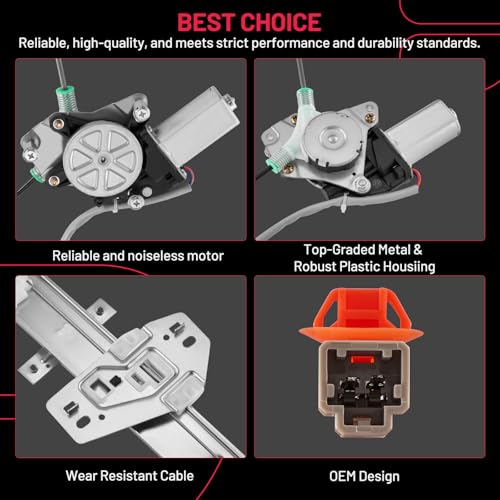 Image of BDFHYK 748-132 Power Window Regulator with Motor Front Right for 2003 2004 2005 2006 2007 2008 2009 2010 2011 Honda Element 03 04 05 06 07 08 09 10 11