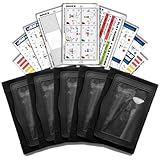 1NMORE Football Wristbands with Playbook System, Quarterback (QB) Wrist Coach for Youth, 5v5 Flag Football Wrist Bands with Plays Stickers & PVC Cards, 5 Pack (5 on 5)