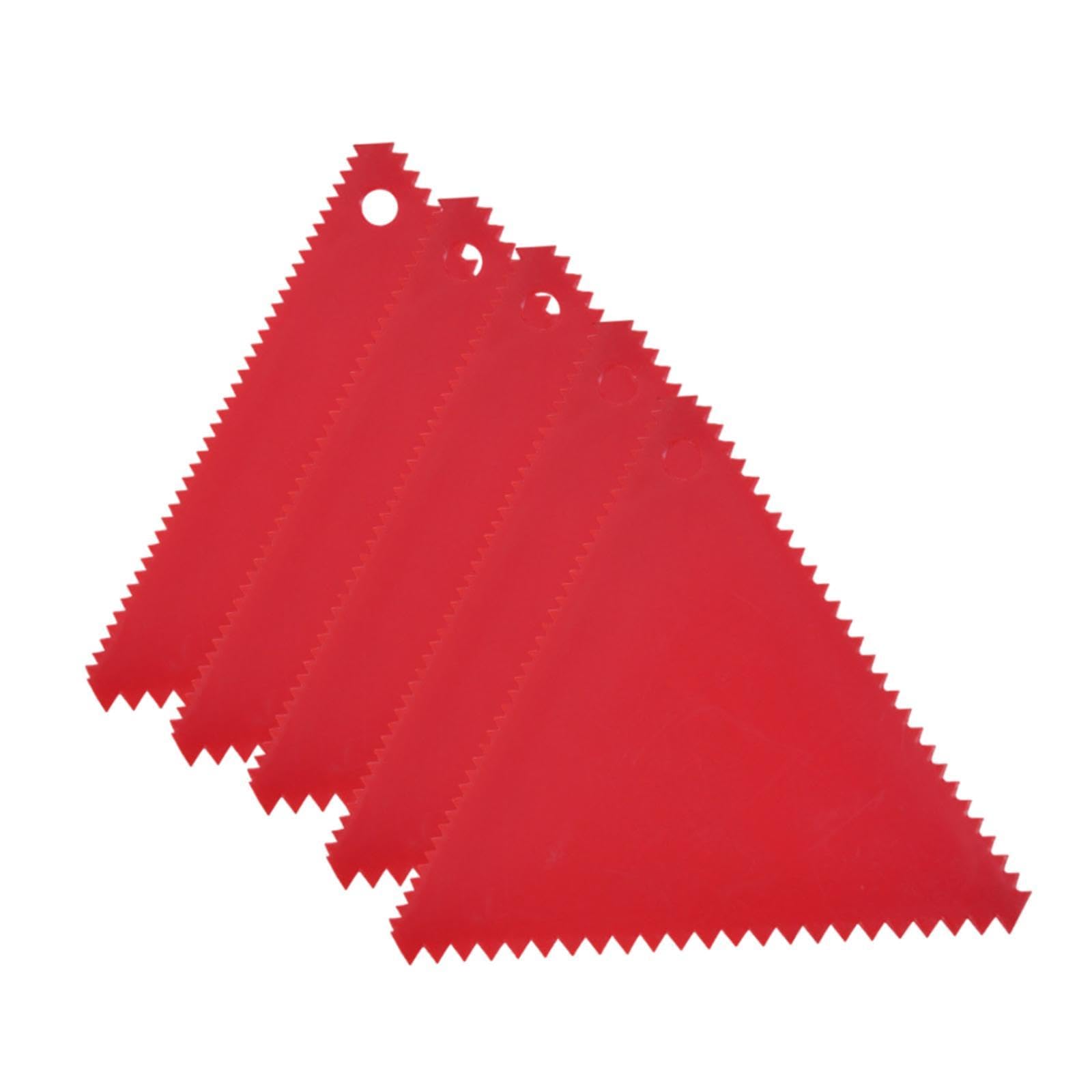 HGZLQKD 5 Pieces Glue Spreader Notch Trowel Lightweight Small Notched Glue Spreader for Epoxy Spackling Paste Applying Glue, Triangle
