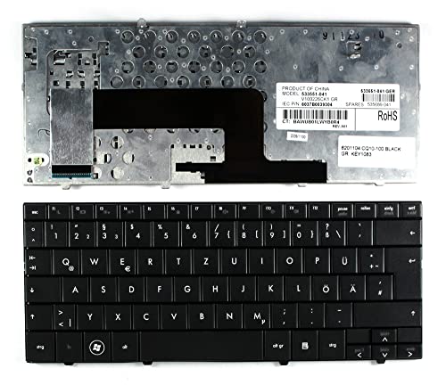 Clavier ordinateur portable HP Mini 110-1005TU rechange noir Keyboards4Laptops Allemande PC