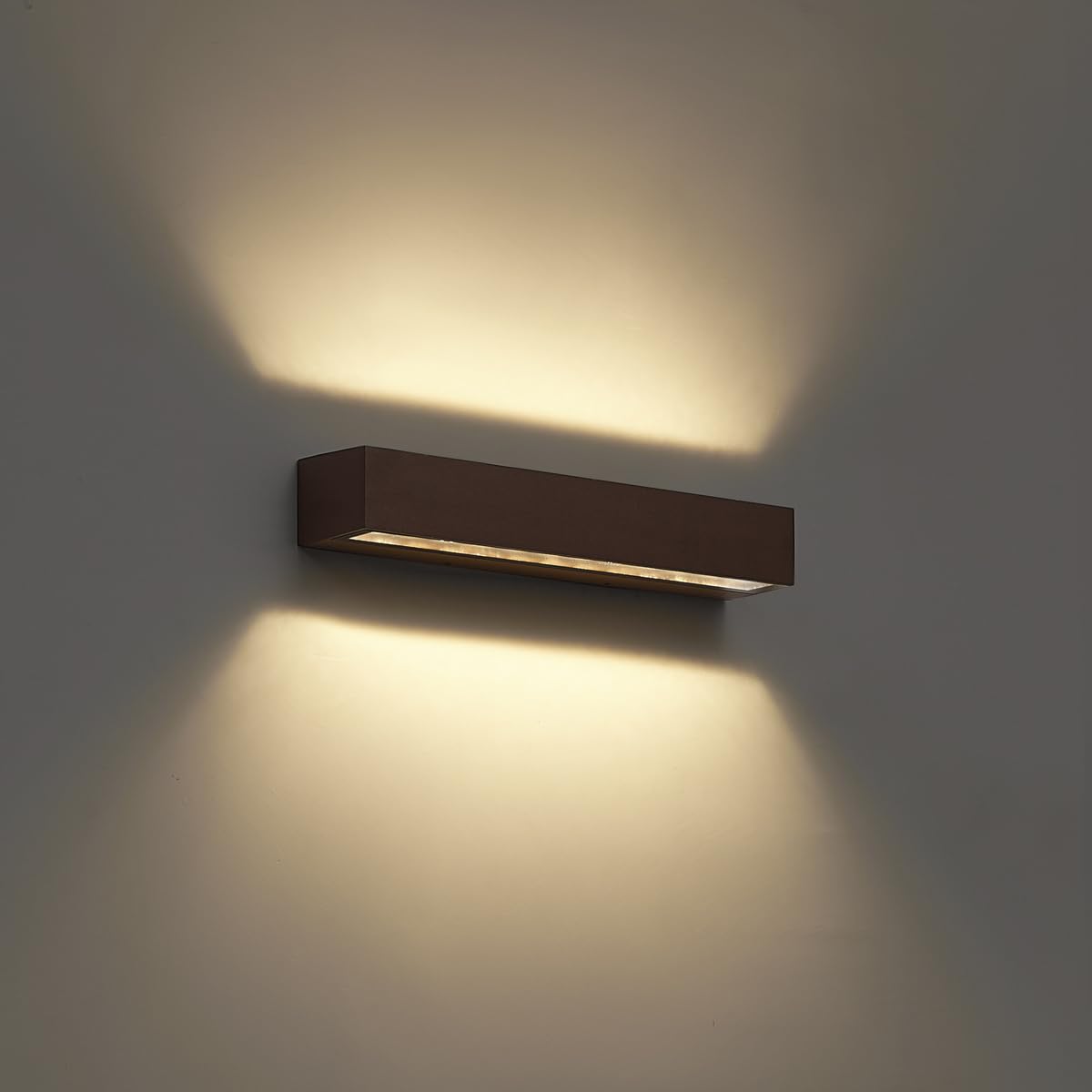 Qazqa LED industriel applique murale extérieure brun rouille 38cm Hannah