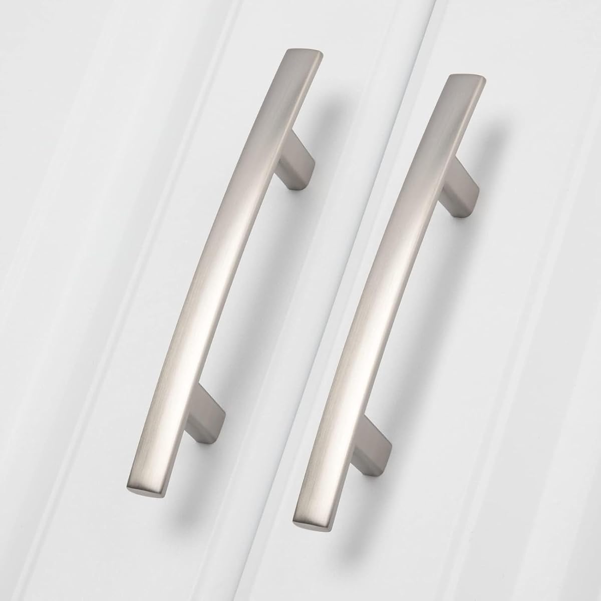 homdiy Paquete de 20 tiradores de gabinete de níquel cepillado, aleación de zinc sólido, 3 pulgadas CC | Resistente al óxido y duradero, diseño moderno de barra, fácil instalación, bordes lisos, tornillos incluidos, ideal para cocina, baño