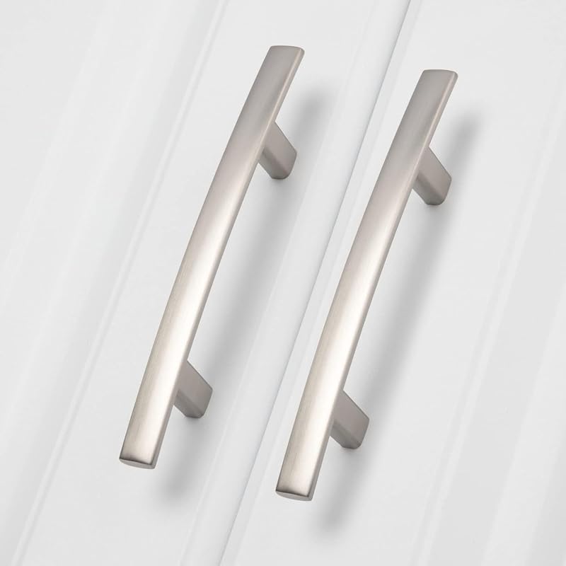homdiy Paquete de 20 tiradores de gabinete de níquel cepillado, aleación de zinc sólido, 3 pulgadas CC | Resistente al óxido y duradero, diseño moderno de barra, fácil instalación, bordes lisos, tornillos incluidos, ideal para cocina, baño