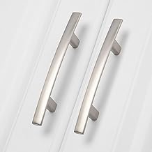 homdiy 20 Pack Solid Zinc Alloy Cabinet Handles, 3 Inch Hole Center Cabinet Pulls, Brushed Nickel Arch Drawer Pulls Modern Hardware for Kitchen Bathroom Cupboard
