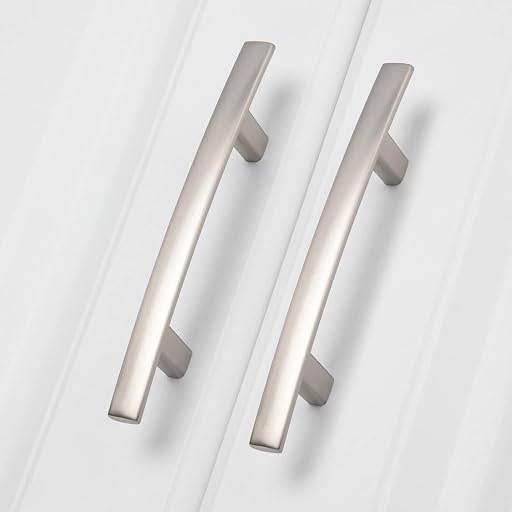 homdiy 20 Pack Brushed Nickel Cabinet Pulls, Solid Zinc Alloy, 3 Inch CC | Rustproof & Durable, Bar Modern Design, Easy Installation, Smooth Edges, Screws Included, Ideal for Kitchen, Bathroom