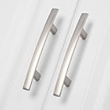 20 Pack Solid Zinc Alloy Cabinet Handles, 3 Inch Hole Center Cabinet Pulls, Brushed Nickel Arch Drawer Pulls Modern Hardware for Kitchen Bathroom Cupboard