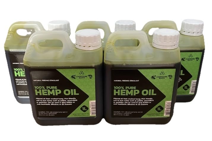 Carppurr baits Premium Pure Hemp Oil – 10 litre Natural Fishing Attractant for Carp & Coarse Fish – Enhance Groundbait, Spod Mixes, Boilies & Particles (10 litre)