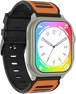 ساعة سمارت الترا تعمل باللمس شاشة 1.96 بوصة HD عالية الدقة مزود بتقنية NFC ومقاومة للماء / موديل DV02 – لون اسود * ذهبي