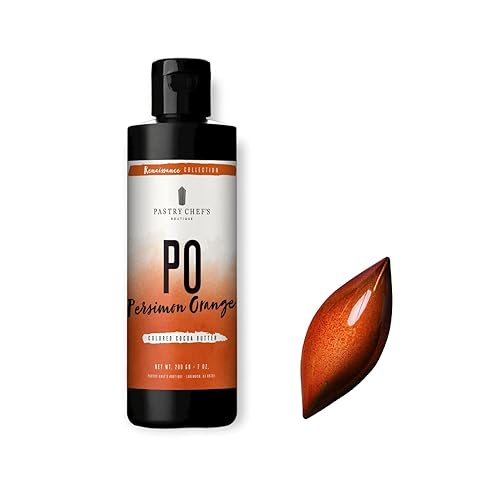 Pastry Chef's Boutique Renaissance Collection - Mantequilla de cacao de color, 7 onzas, naranja caqui