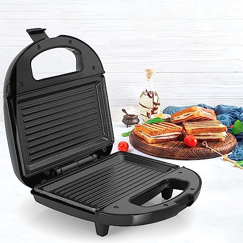 Glen Electric Sandwich Maker Grill and Toast with Non Stick Coating Plates, 750W Black (3024BGRILL) 2 Years Warranty (B0C594N6ZY) Amazon Price History, Amazon Price Tracker