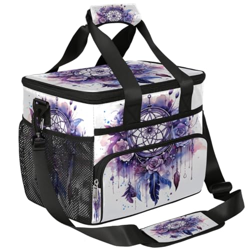 Dream Catcher Insulated Picnic Backpack Lunch Box for Women Men Picnic Basket Tote Lunch Bag Picnic Bag Portable Lunch Bags for Picnic, Beach, Work, Trip,Office, Camp Indian Dreamcatcher