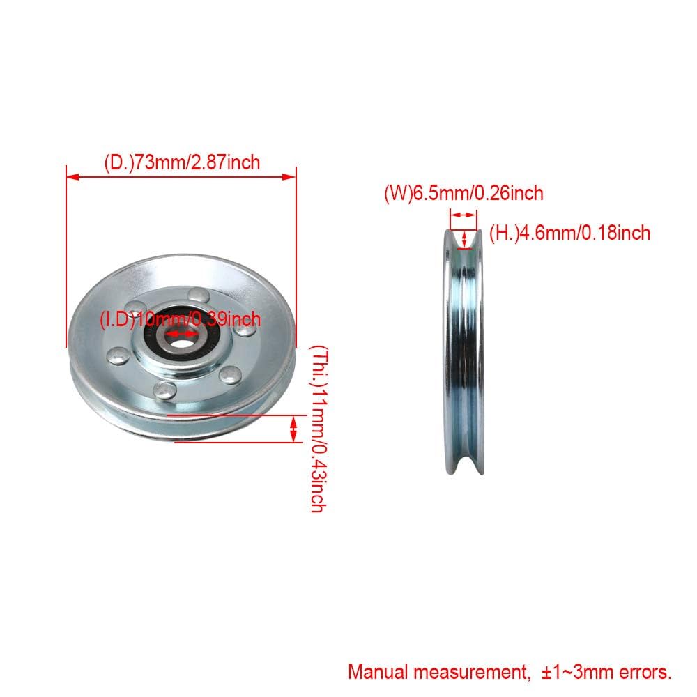 Amazon.co.jp: CNBTR シルバー鉄ケーブルプーリーホイール