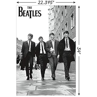 Trends International Affiche Murale Motif The Beatles Walking Down Street Fab Four Iconic Band Music Cool 22 x 34 cm – Image 3