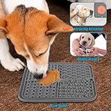 ROELLY Schleckmatte, 2er-Set, Leckmatte für Hunde Mit Silikonspatel, Slow Feeder, Hundesachen, Mit Saugnapf, BPA-Frei, Zum Baden, Füttern, Trainieren