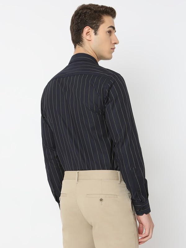 Image of Men's Striped Cotton Formal Shirt