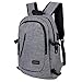Produktbild Anti-Diebstahl-Rucksack, 35L Daypack Rucksack mit USB-Ladeanschluss Kopfhörer-Schnittstelle und Passwort-Sperre, täglich wasserdichter Rucksack, Laptop-Rucksack für 12-16 Zoll Laptop (Grau)