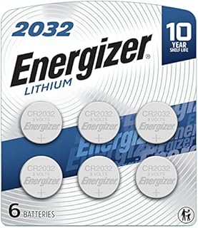 Energizer 2032 Batteries, Lithium CR2032 Watch Battery, 6 Count