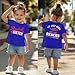 Yawtaut Toddler Baseball Sister Shirt Baby Girl Baseball Outfit Big Sister Shirt I'm Just Here for the Snacks Tee Top Blue