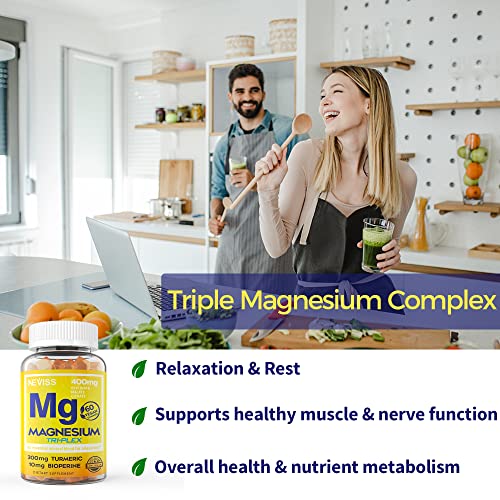 Triple Magnesium Gummies + Potassium Magnesium Gummies With Magnesium Glycinate, Ashwagandha, B6 & B12 For Leg & Muscle Relaxation, Mood, Energy, Heart Health #TOP5