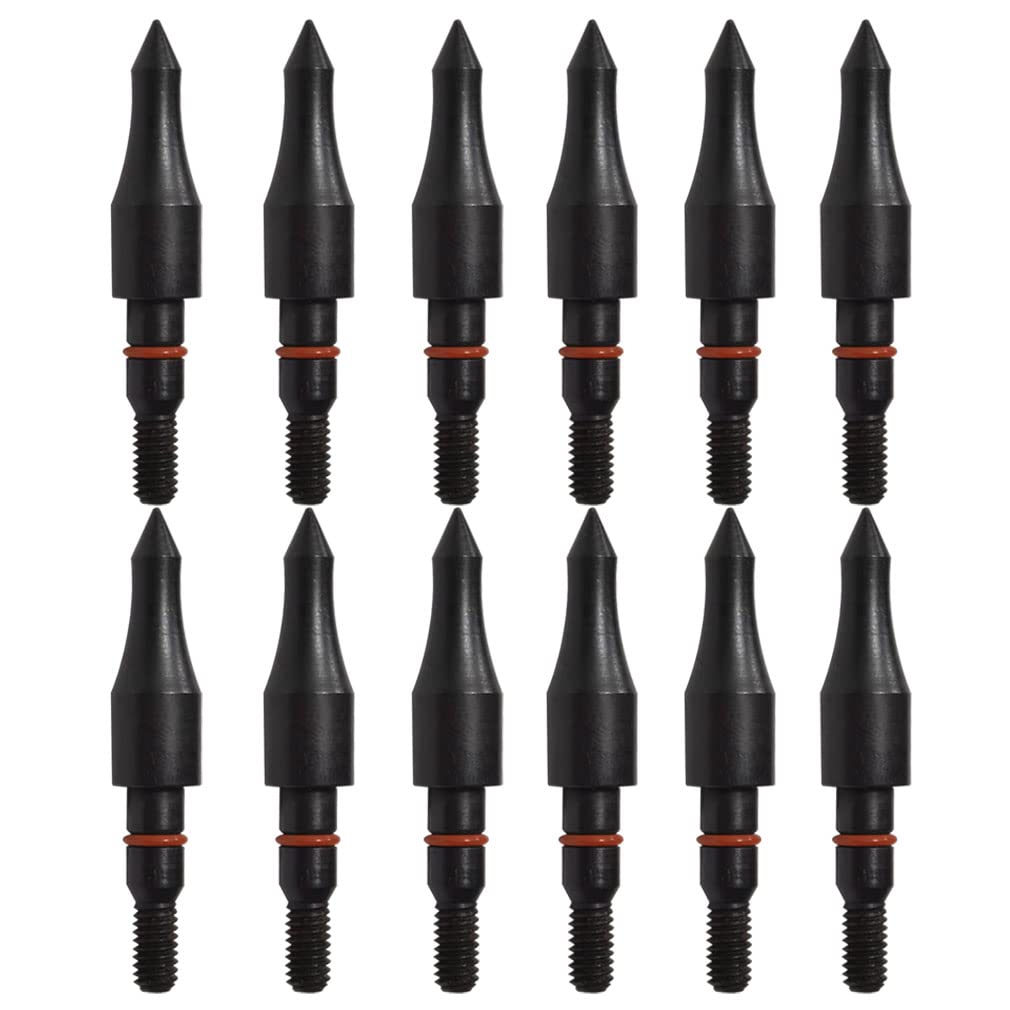 Field Points arrowheads 100/125/150/200/300 Grains Archery Field Points, Steel Screw in Archery Field Tips and Broadheads (1 Dozen 12 PCS)