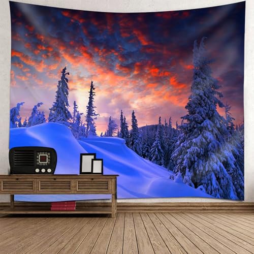 Tapisserie nature coucher de soleil pour illuminer votre salon chaleureux